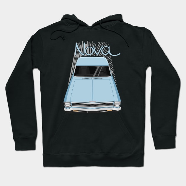 Chevrolet Nova 1966 - 1967 - nantucket blue Hoodie by V8social